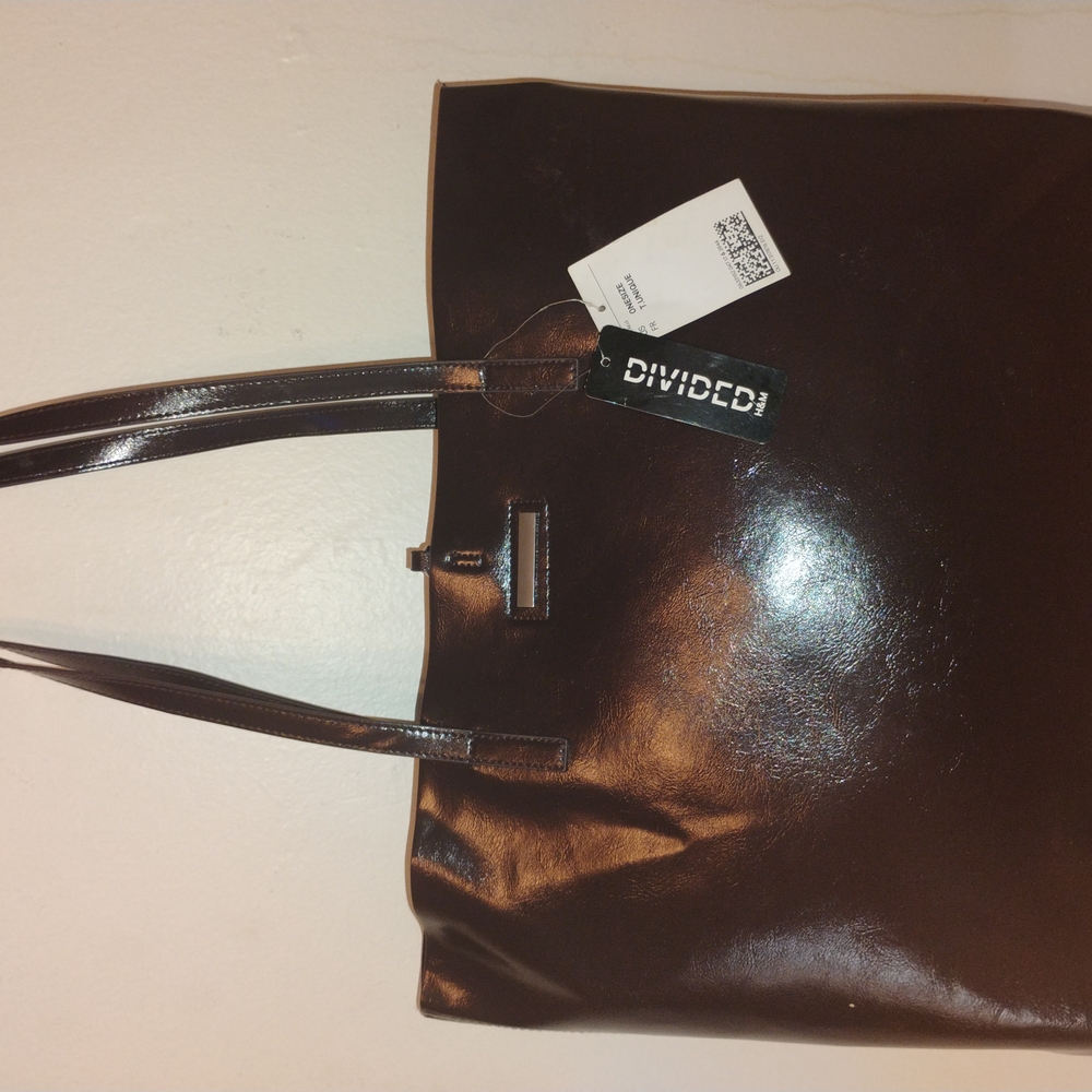 Divided Brown Tote Bag New